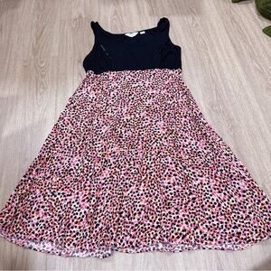 Seraphine Black and Pink Casual Scoop Neck Sundress